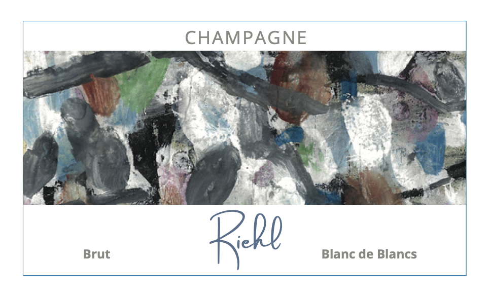 Étiquette Champagne Riehl — Brut Blanc de Blancs